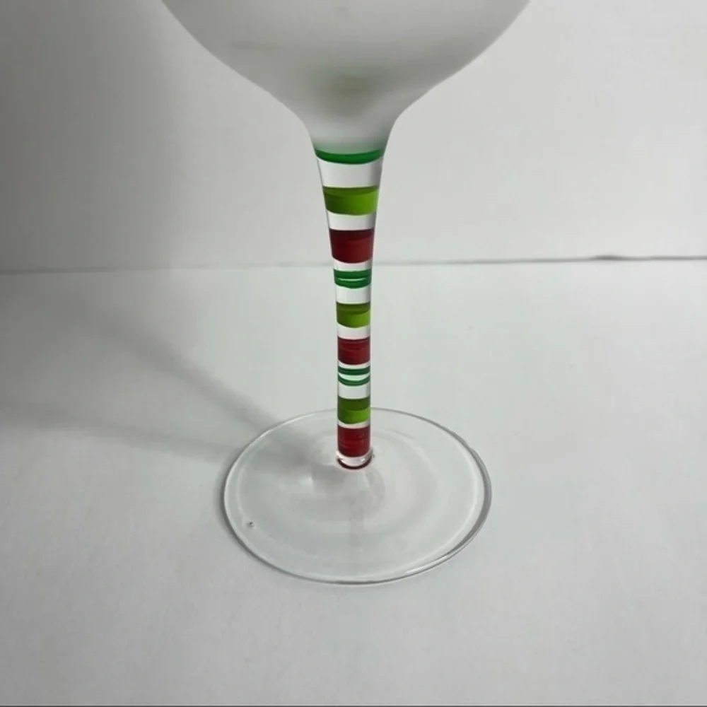 Naughty or Nice Wind Glass Christmas Wine Glass